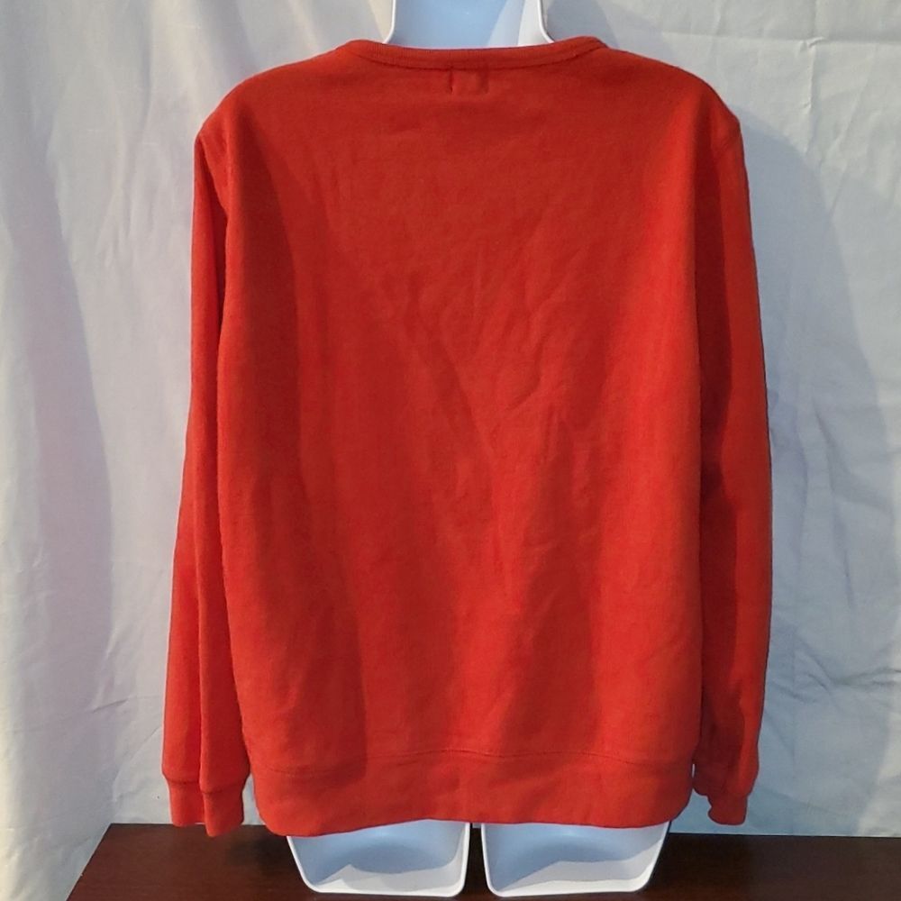 Vtg 2000s Calvin Klein Jeans Red Crewneck Sweatshirt - Size L - Picture 3 of 12